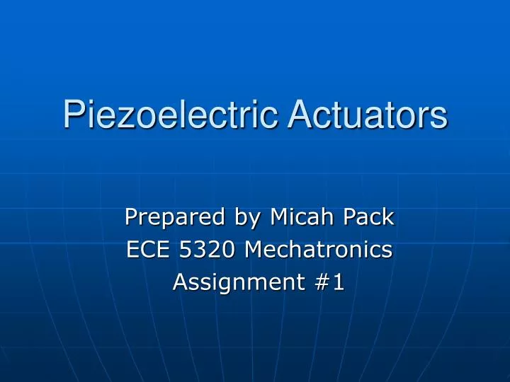 piezoelectric actuators