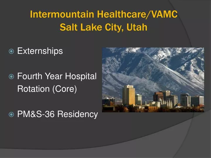 intermountain healthcare vamc salt lake city utah