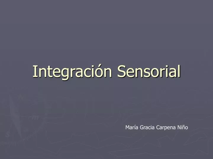 integraci n sensorial
