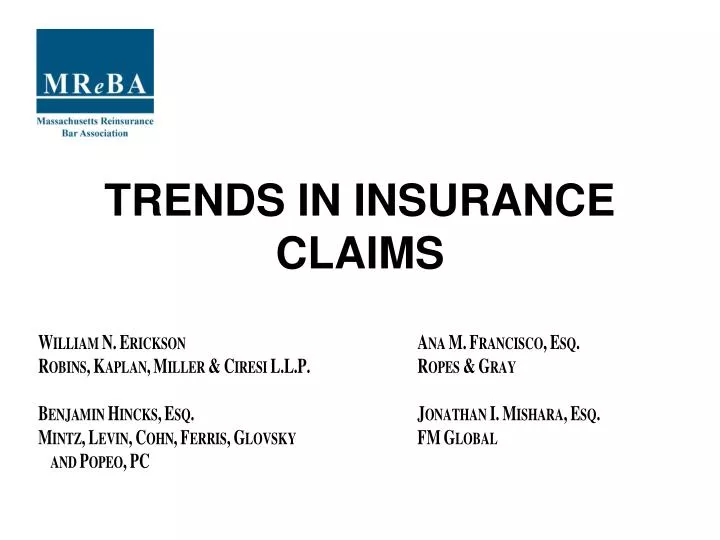 trends in insurance claims