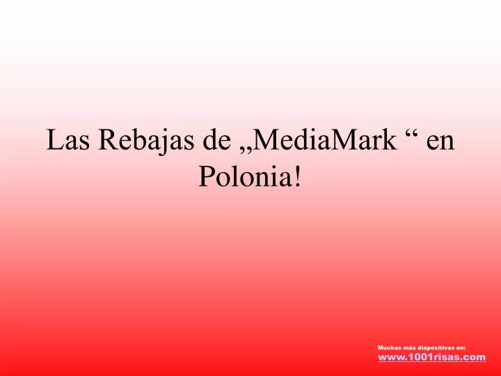 las rebajas de mediamark en polonia