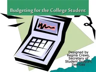 Budgeting for the College Student