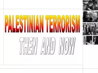 PALESTINIAN TERRORISM
