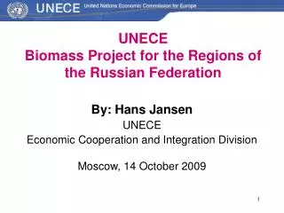 UNECE Biomass Project for the Regions of the Russian Federation