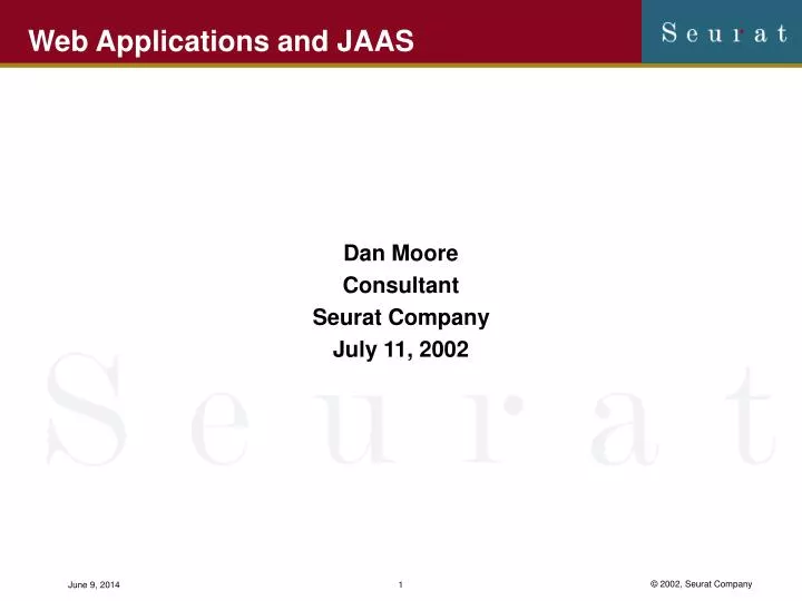 web applications and jaas
