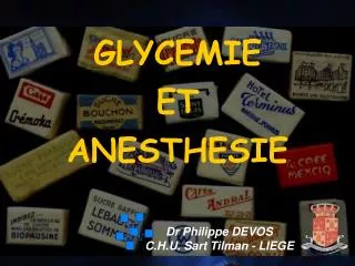 glycemie et anesthesie