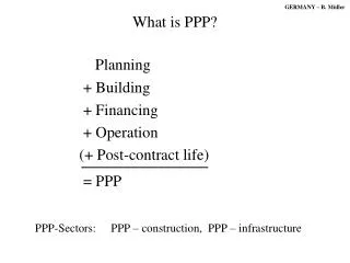 What is PPP?