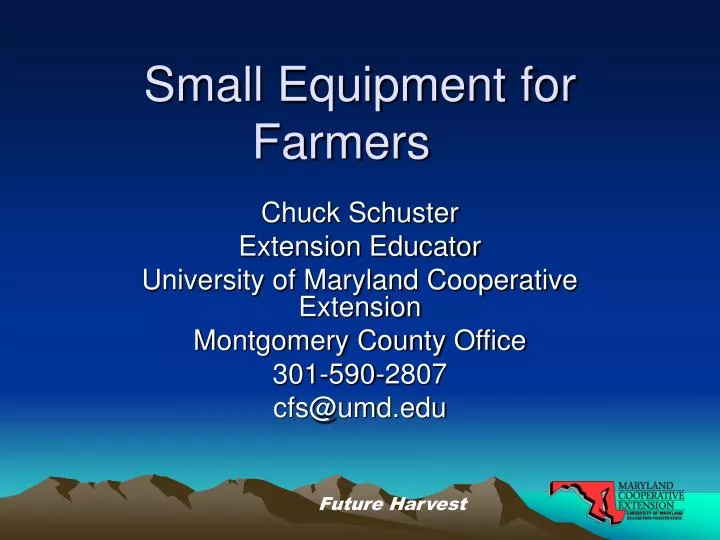small equipment for farmers