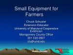 Small Equipment for Farmers - slide 1
