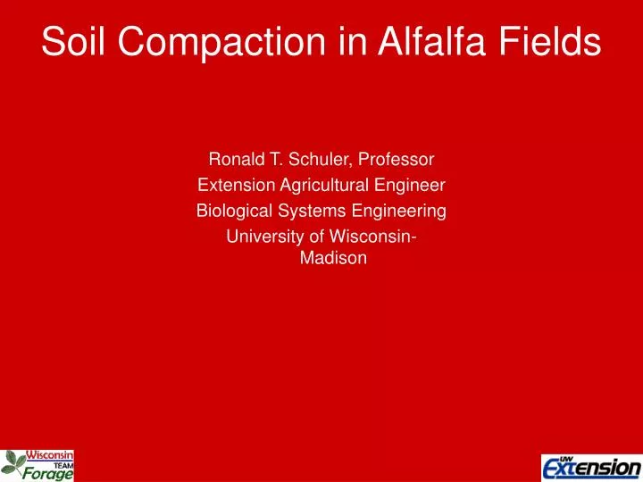 soil compaction in alfalfa fields
