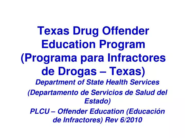texas drug offender education program programa para infractores de drogas texas
