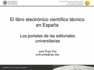 El libro electrónico científico técnico en España