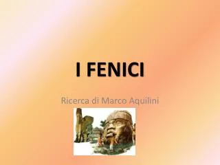 I FENICI