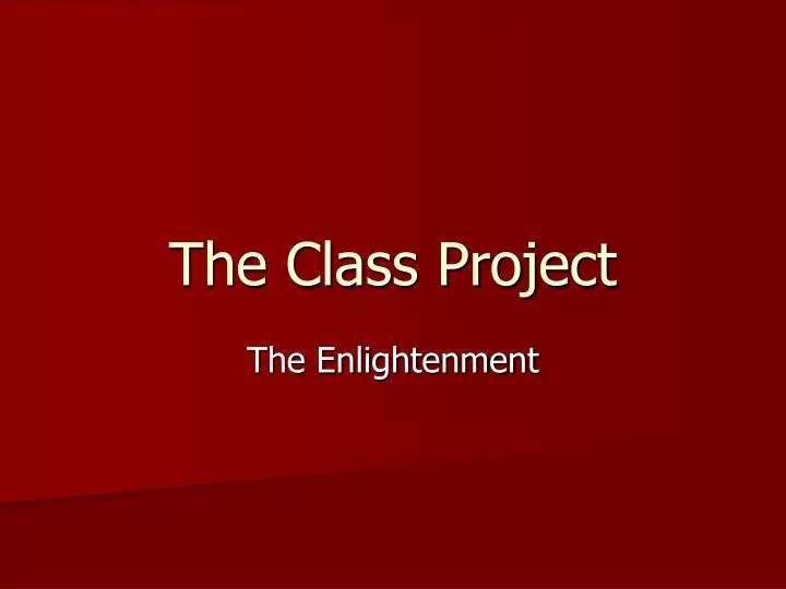 the class project