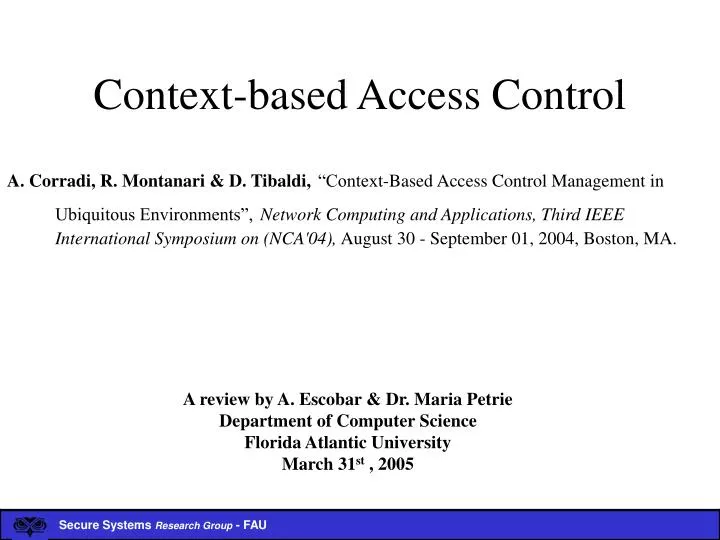 context based access control