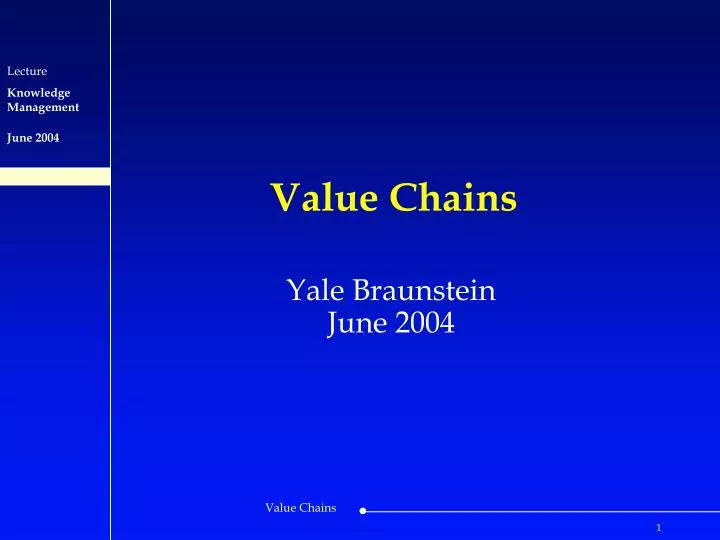 value chains