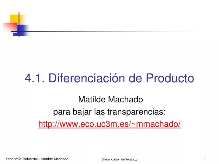 4 1 diferenciaci n de producto