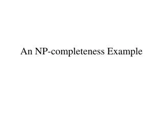 An NP-completeness Example