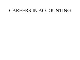 CAREERS IN ACCOUNTING