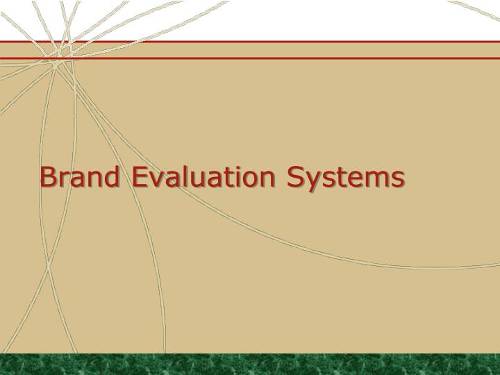 brand evaluation systems
