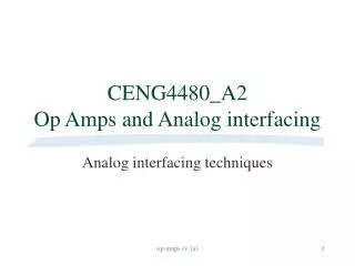 CENG4480_A2 Op Amps and Analog interfacing