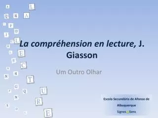 La compréhension en lecture, J. Giasson