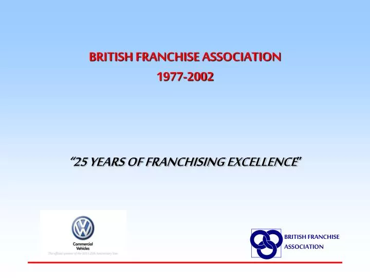 british franchise association 1977 2002