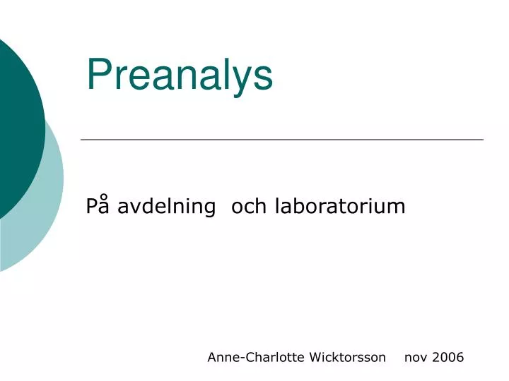 preanalys