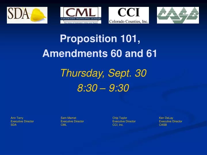 proposition 101 amendments 60 and 61