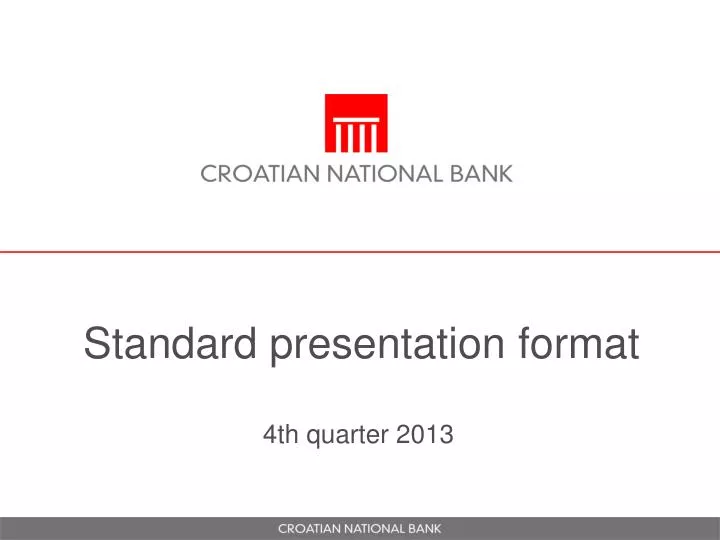standard presentation format