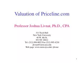 Valuation of Priceline.com