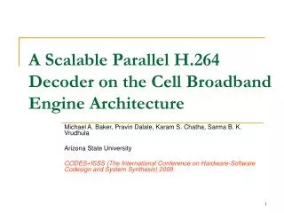 A Scalable Parallel H.264 Decoder on the Cell Broadband Engine Architecture