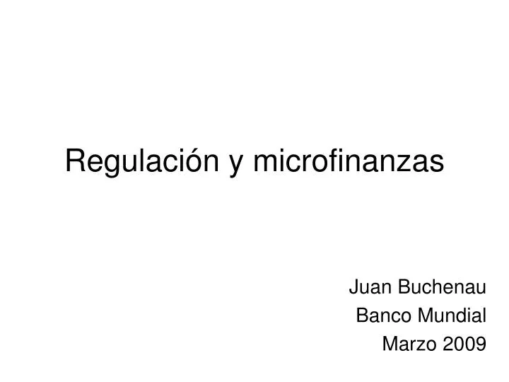 regulaci n y microfinanzas