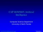 CAP 4630/5605: Artificial Intelligence - slide 1
