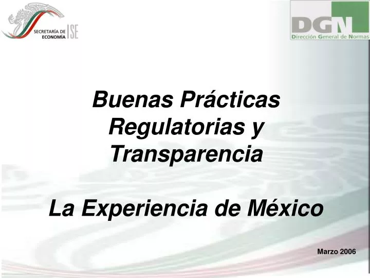 buenas pr cticas regulatorias y transparencia la experiencia de m xico