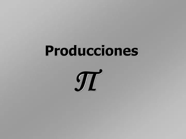 producciones