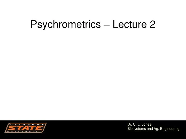 psychrometrics lecture 2