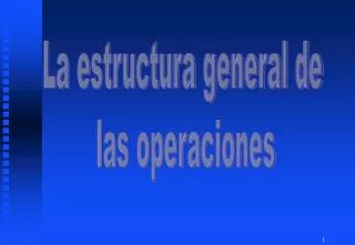La estructura general de las operaciones