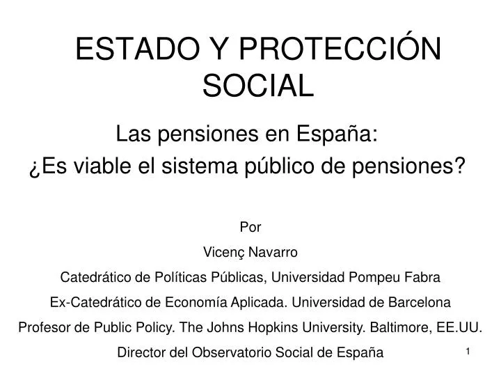 estado y protecci n social