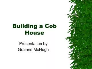 Building a Cob House