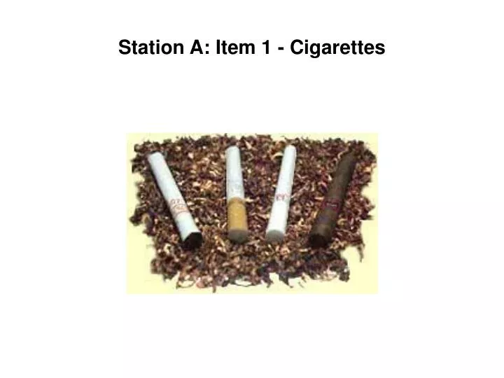 station a item 1 cigarettes