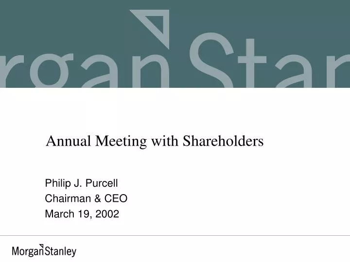 annual meeting with shareholders