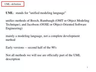 UML--definition