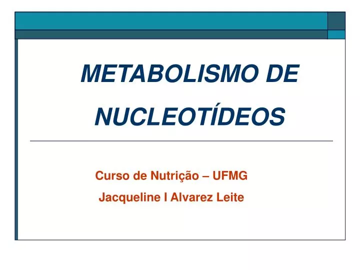 metabolismo de nucleot deos