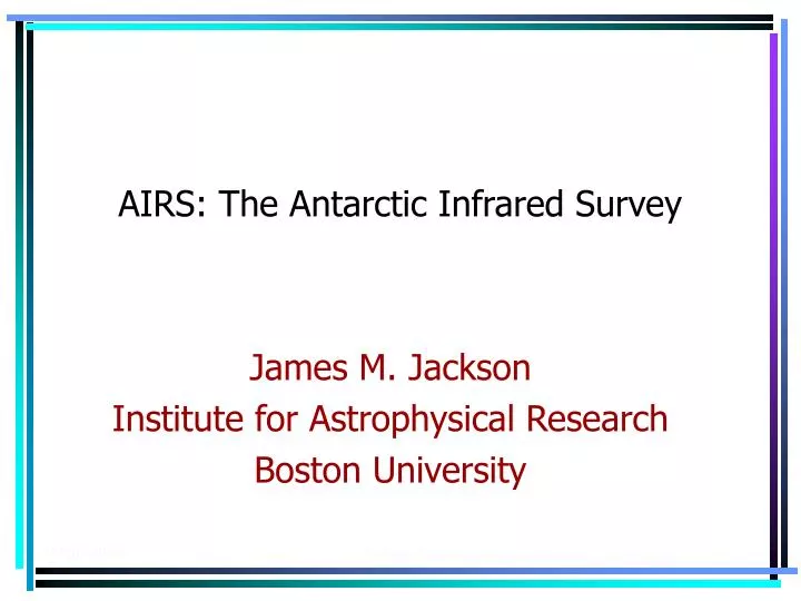 airs the antarctic infrared survey
