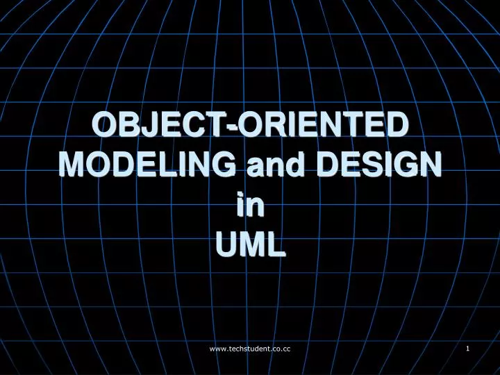 object oriented modeling and design in uml