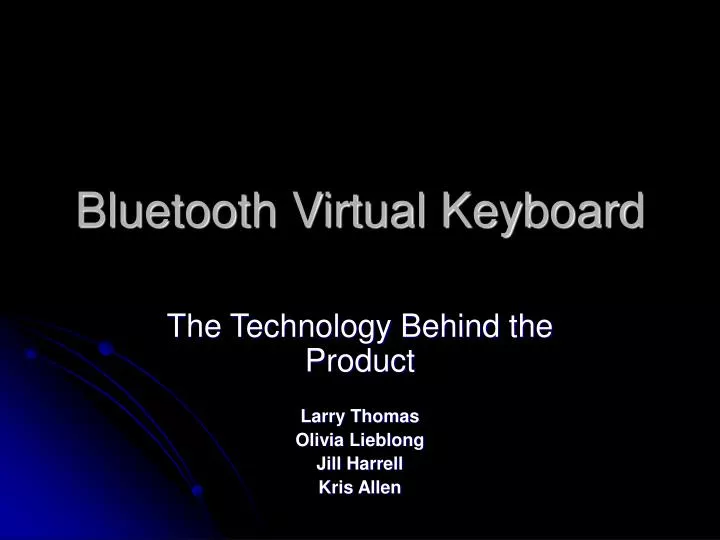 bluetooth virtual keyboard