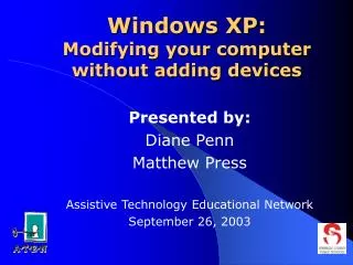 Windows XP: Modifying your computer without adding devices