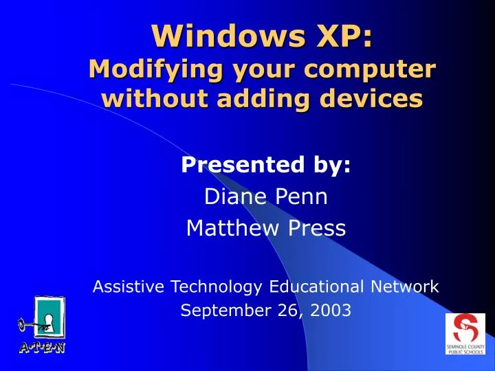 windows xp modifying your computer without adding devices
