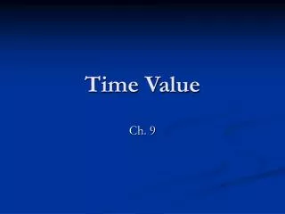 Time Value